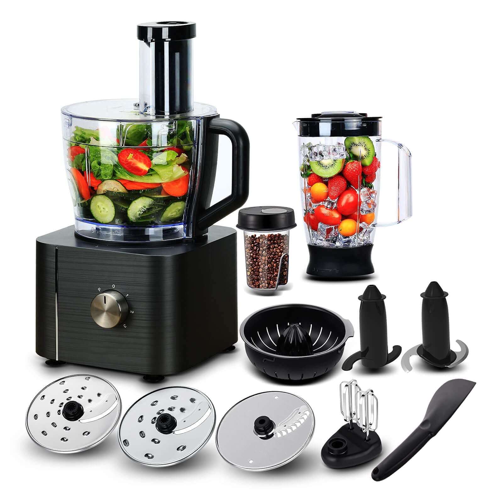 SNDOAS Multi-Mixer Lebensmittelverarbeitungsmaschine 1100W drei Geschwindigkeitsstufen Küchenmaschine