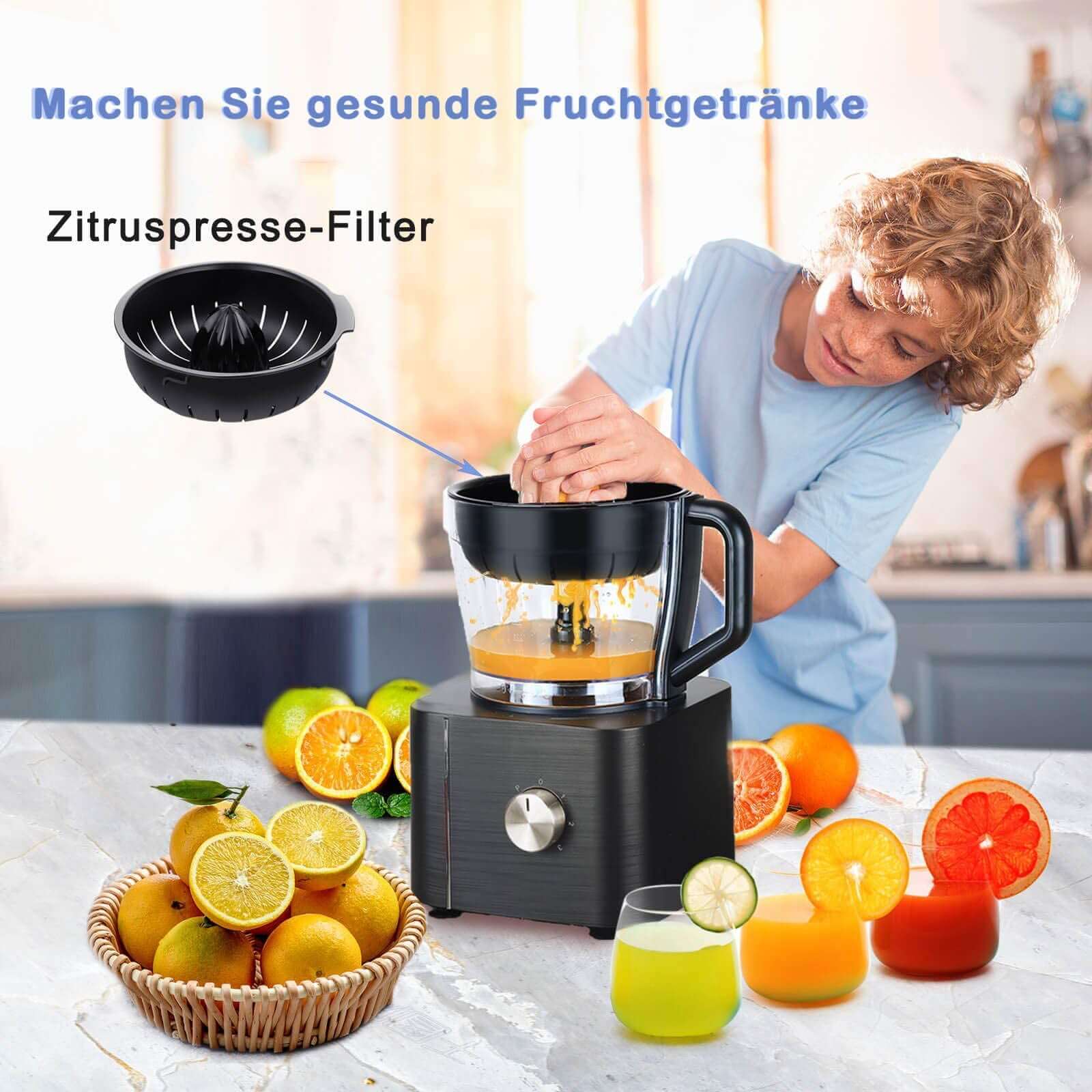 SNDOAS Multi-Mixer Lebensmittelverarbeitungsmaschine 1100W drei Geschwindigkeitsstufen Küchenmaschine