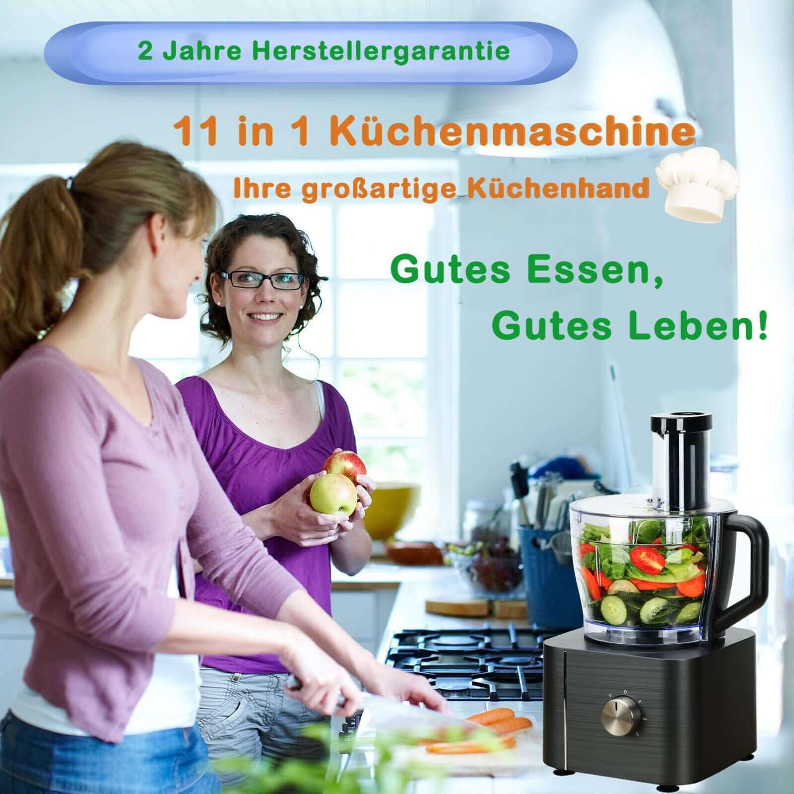 SNDOAS Multi-Mixer Lebensmittelverarbeitungsmaschine 1100W drei Geschwindigkeitsstufen Küchenmaschine
