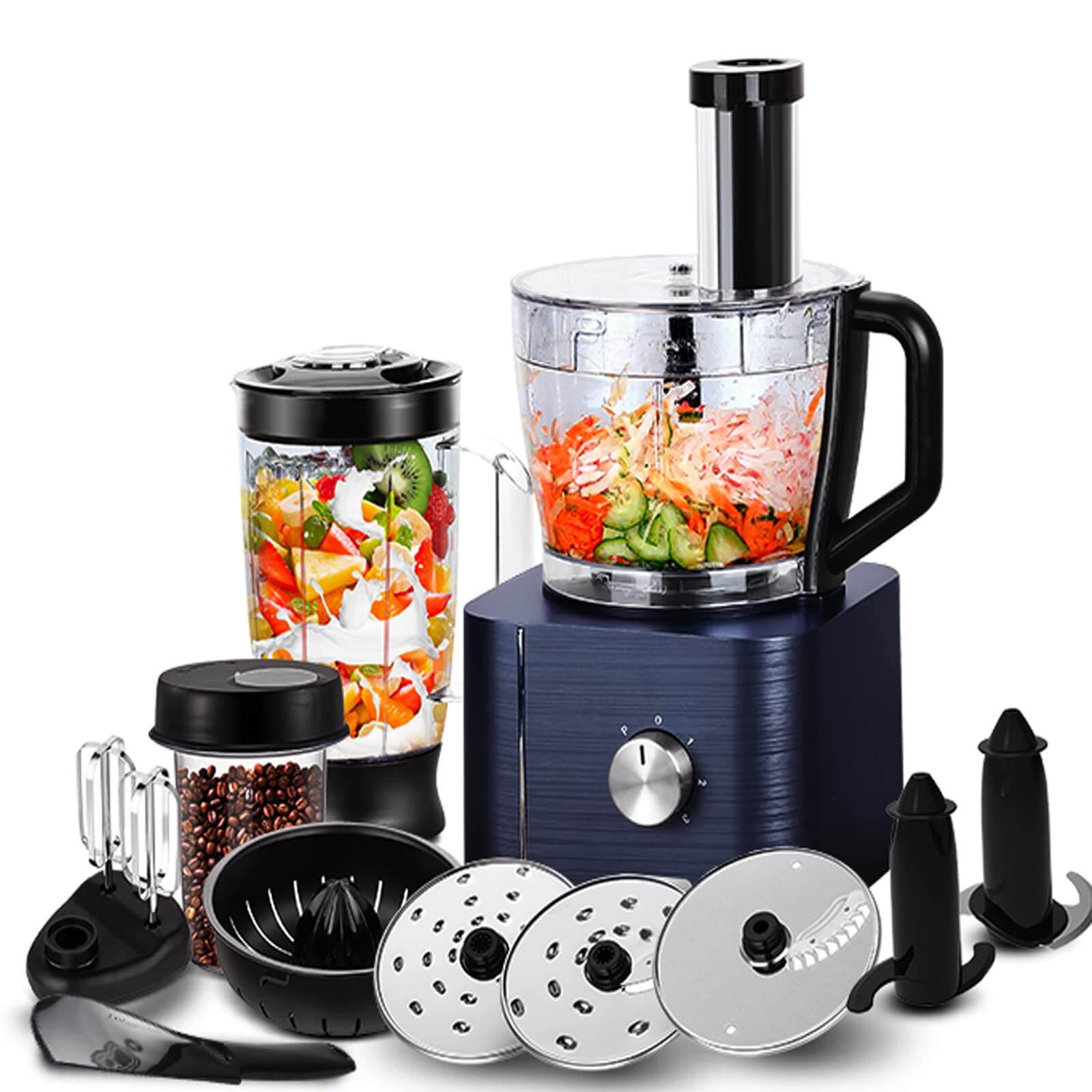 SNDOAS Multi-Mixer Lebensmittelverarbeitungsmaschine 1100W drei Geschwindigkeitsstufen Küchenmaschine