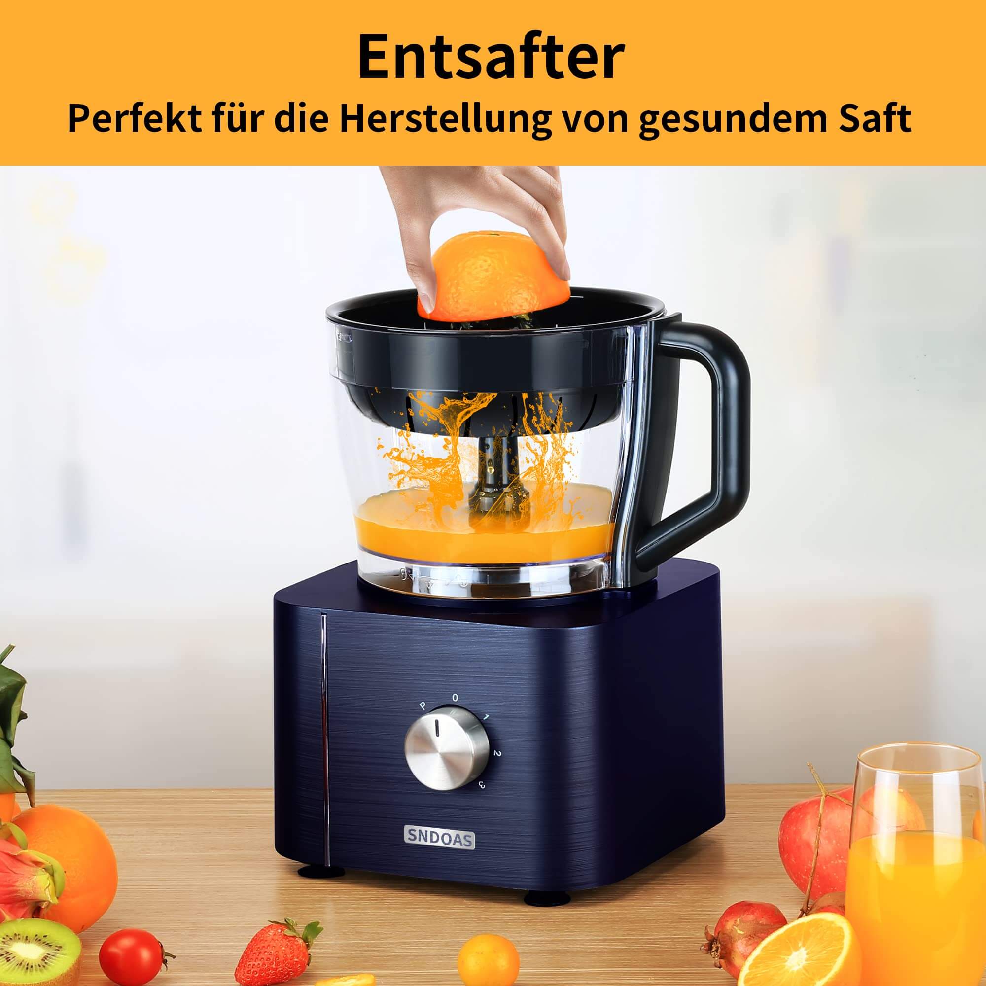 SNDOAS Multi-Mixer Lebensmittelverarbeitungsmaschine 1100W drei Geschwindigkeitsstufen Küchenmaschine