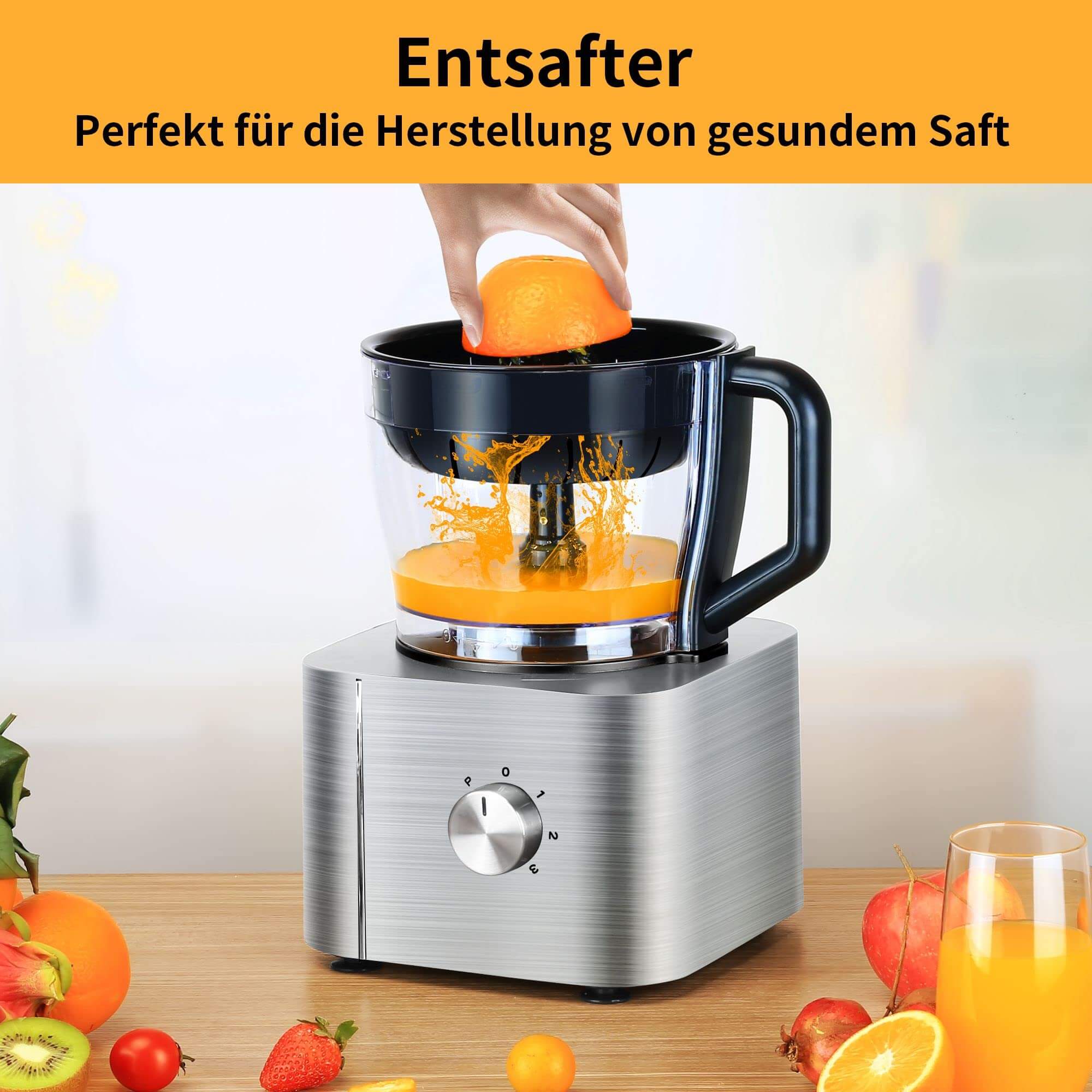 SNDOAS Multi-Mixer Lebensmittelverarbeitungsmaschine 1100W drei Geschwindigkeitsstufen Küchenmaschine