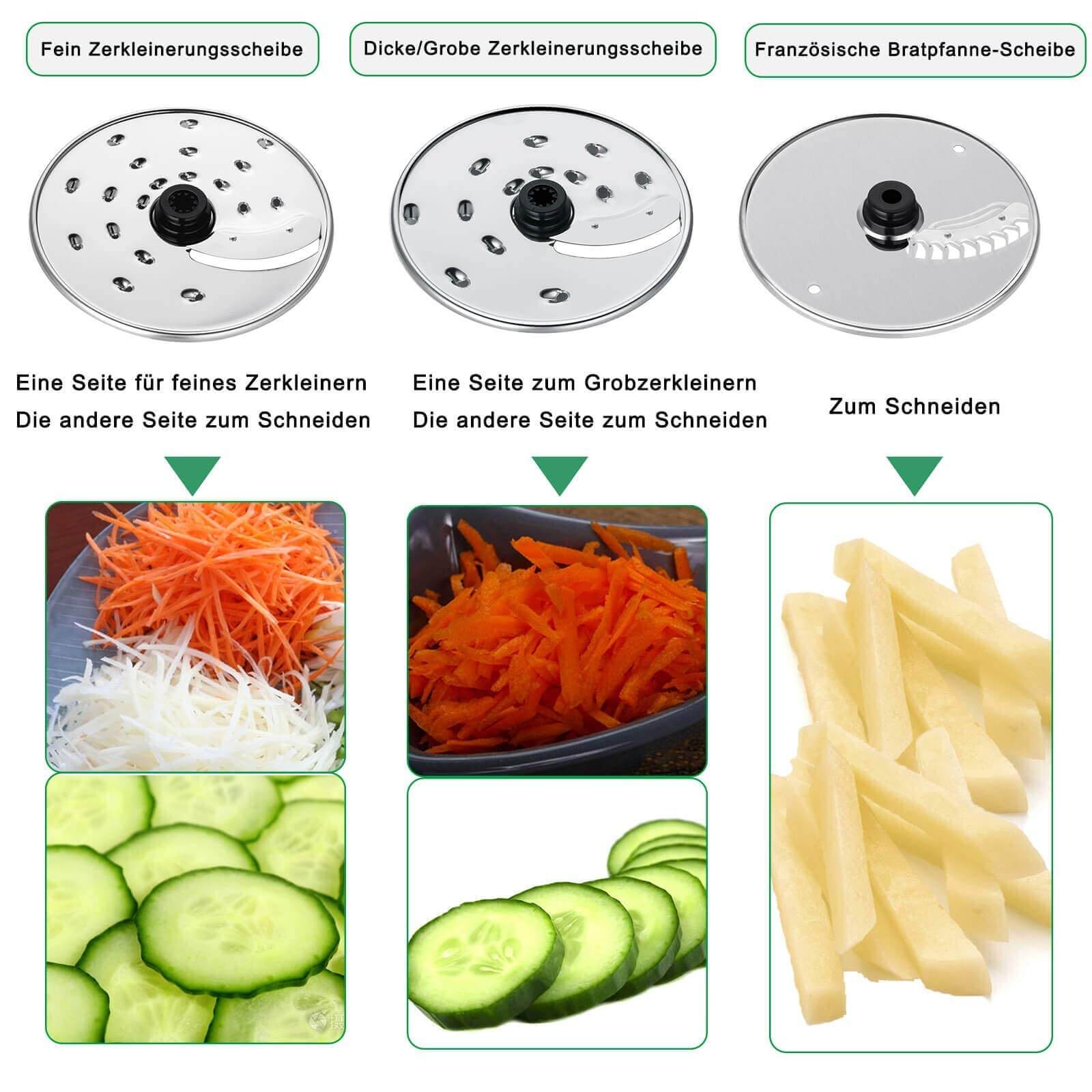 SNDOAS Multi-Mixer Lebensmittelverarbeitungsmaschine 1100W drei Geschwindigkeitsstufen Küchenmaschine