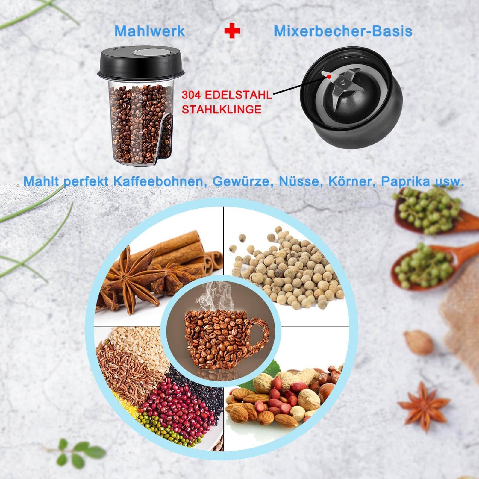 SNDOAS Multi-Mixer Lebensmittelverarbeitungsmaschine 1100W drei Geschwindigkeitsstufen Küchenmaschine