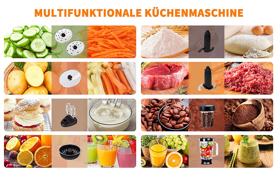 SNDOAS Multifunktions Küchenmaschine