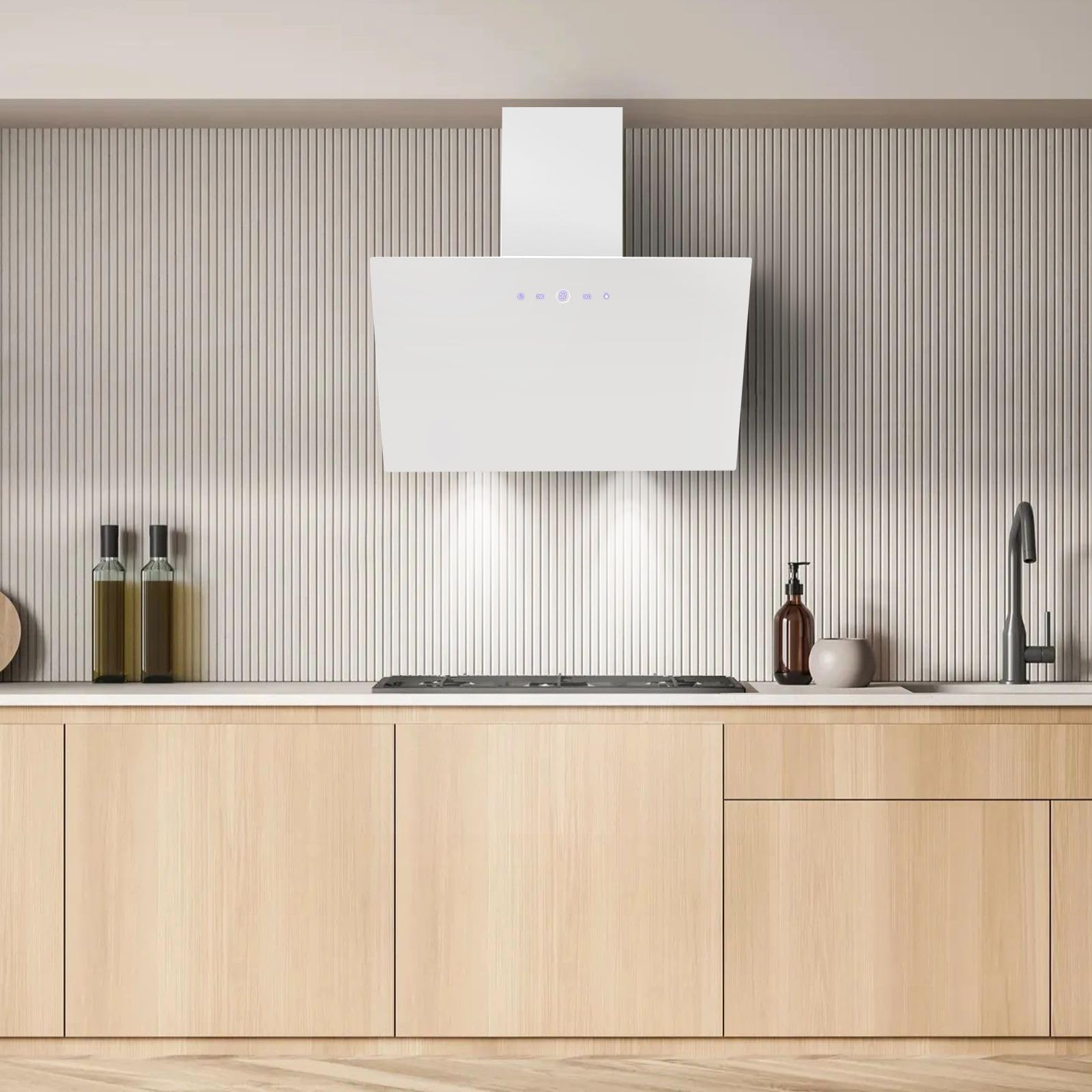 SNDOAS Abzugshaube Küche mit Auswaschbarer 5-Schicht Aluminiumfilter