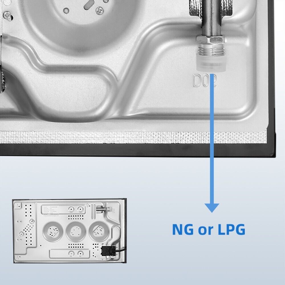 SNDOAS 2 Flammig Gaskochfeld Edelstahl NG/LPG Küche-Gaskocher
