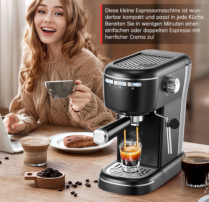 EUECM001BK- Halbautomatische Espressomaschine mit Aufschäumvorrichtung