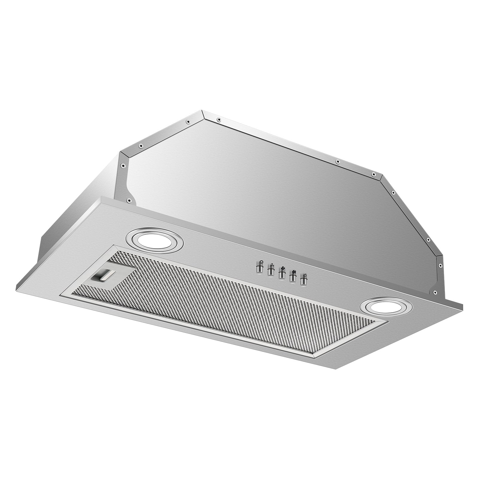 FYIH05C-  52cm Dunstabzugshaube Unterbau, Abzugshaube 300m³/h, Abluft/Umluft mit Aktivkohlefilter [Energieklasse C]