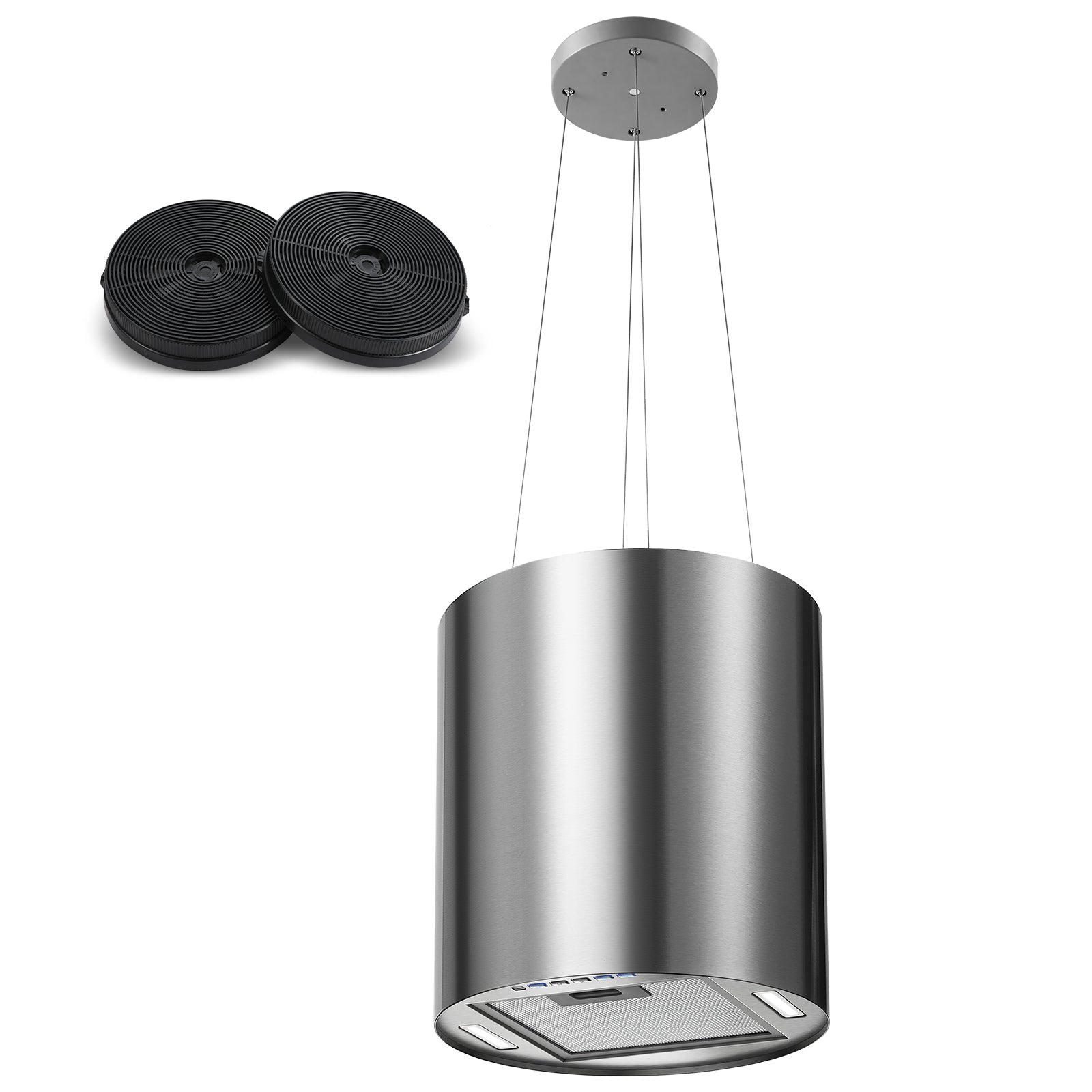 RH0735AESSRE- 35cm Dunstabzug, 700 m³/h mit Aktivkohlefilter, 3 Stufen, Edelstahl [Energieklasse A+]